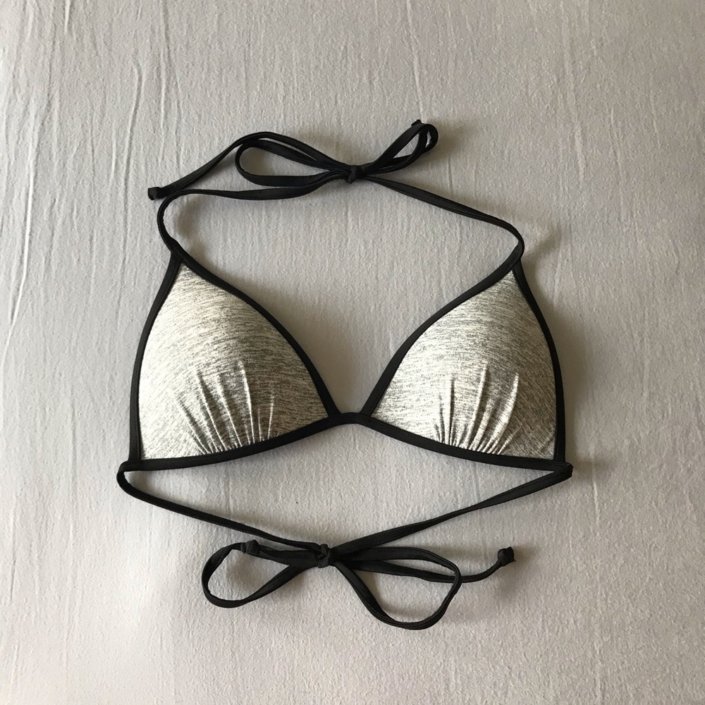 Grey Triangle Bathing Suit Top